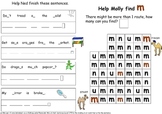 Molly and Ned M N Letter confusion Pack