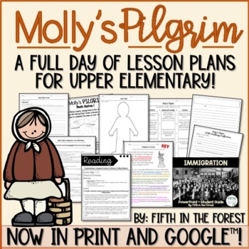 Preview of Molly's Pilgrim FULL Day of Thanksgiving Lesson Plans for Upper Elementary