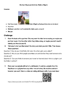 Preview of Molly's Pilgrim: Partner Read and Activity