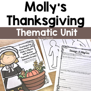 Preview of Molly's Pilgrim Thanksgiving Read Aloud and Bonus Thematic Content for 2nd Grade