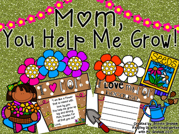 Mom, You Help Me Grow! by Keeping Up with Kindergarten with Mrs Cyr