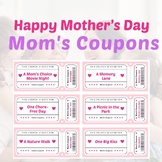 Mom's Coupons for Mother's Day - Editable with Canva and Easel