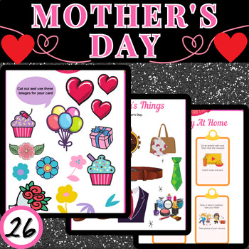Preview of Mom's Day Marvels: Engaging Worksheets for Young Scholars!