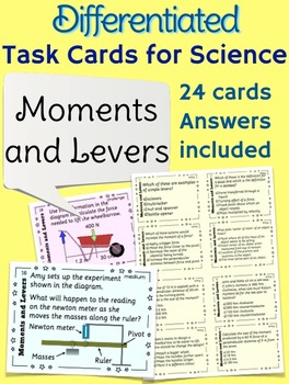 Preview of Moments and Levers Task Cards