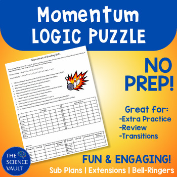 Preview of Momentum Logic Puzzle - Great for Critical Thinking!