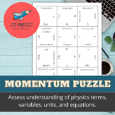 Momentum Puzzle Activity for High School Physics