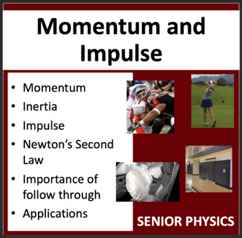 Preview of Momentum and Impulse - A Physics PowerPoint Lesson Package
