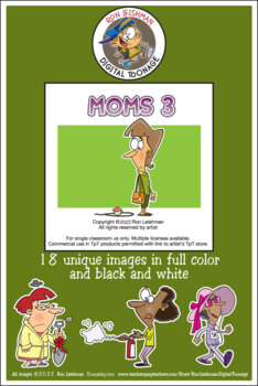 Preview of Moms Volume 3 Cartoon Clipart for ALL grades