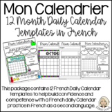 Mon Calendrier - Calendar - Morning Routine - French Calen