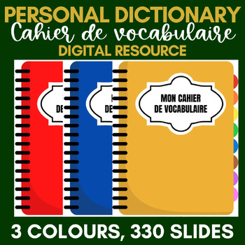 Preview of Mon cahier de vocabulaire | French Digital Vocabulary Notebook