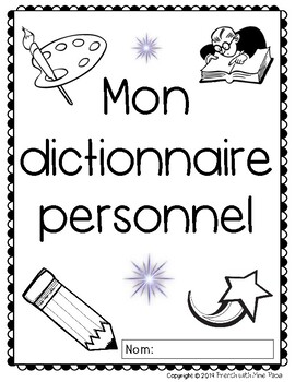 Preview of Mon dictionnaire personnel - French Personal Dictionary