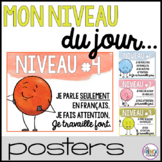 Mon niveau du jour… French class assessment posters