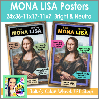 Preview of Mona Lisa Classroom Management Poster