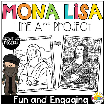Preview of Mona Lisa History and Line Art Project