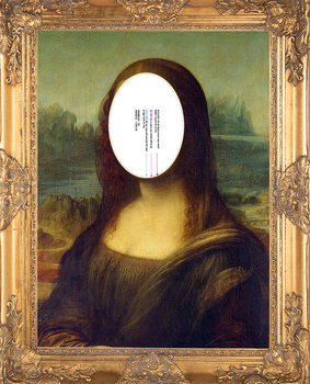 Preview of Mona Lisa Photo booth photo prop