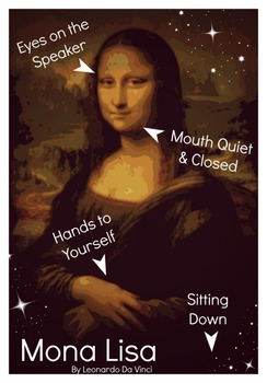 Mona Lisa Quiet NEW Classroom Motivational POSTER 