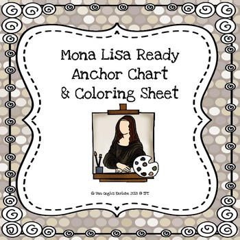 Preview of (Freebie) Mona Lisa Ready Anchor Chart & Coloring Sheet