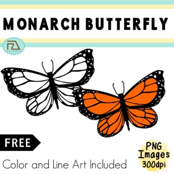 Monarch Butterfly Clipart Freebie by Flipart | Teachers Pay Teachers