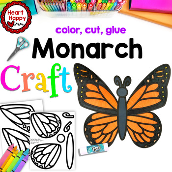 Preview of Monarch Butterfly Craft | State Symbol Crafts | Spring Craft