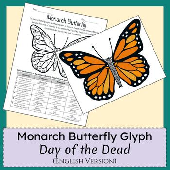 Preview of Monarch Butterfly Day of the Dead Reading English Version