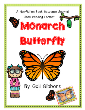 Preview of Monarch Butterfly by Gail Gibbons-A Nonfiction Book Response Journal