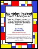 Mondrian-Inspired Frames, Borders, Backgrounds for Commercial Use