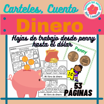 Preview of Monedas dinero Money in Spanish Second Grade