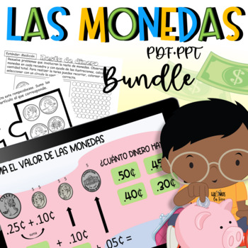 Preview of Monedas en Español  paquete |  Money Worksheets spanish  Bundle