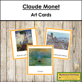 Claude Monet 3-Part Art Cards (color borders) - Famous Art