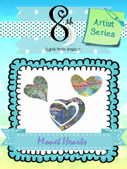 Preview of Monet Hearts Clip Art