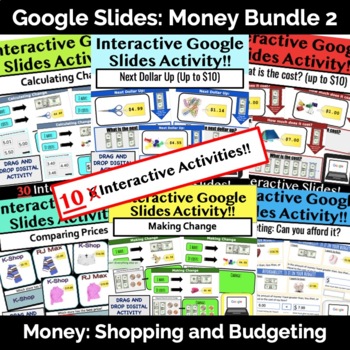 Preview of Money 2: Shopping & Budgeting Bundle for Google Slides Digital Activities 