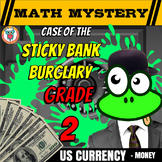 Money worksheets - Math mystery money review (GRADE 2)