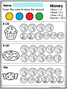 Counting Money Worksheets-Counting Coins Worksheets - At Home Learning