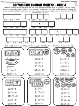 Money Worksheets Money Review For Counting Coins Ordering Price Lists