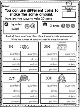 Counting Money Worksheets - Identifying Coins and Adding Coins | TpT