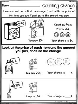counting money worksheets identifying coins and adding