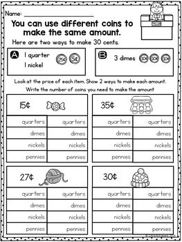 Counting Money Worksheets - Identifying Coins and Adding ...