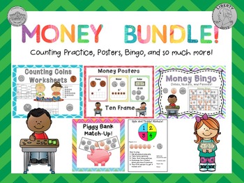 Preview of First Grade Money Activities / Counting Coins VA SOL 1.8