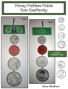 Preview of Money Activities Coin Craft Great For Presidents Day Too