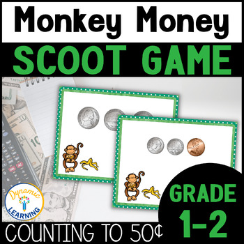 Preview of Math Game Task Cards Center Math Scoot Money Worksheets