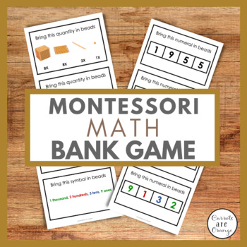 Preview of Money Activity for Preschool Kindergarten - Montessori Bank Game Cards