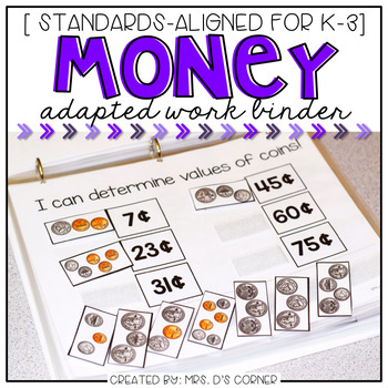 Preview of Money Adapted Work Binder®