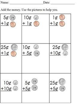 Counting Money Adding Coins Special Ed Modified Curriculum Life Skills Math