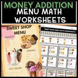 Money Addition Food Menu Math Special Education The Summer