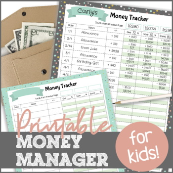 Preview of Money & Allowance Manager for Kids