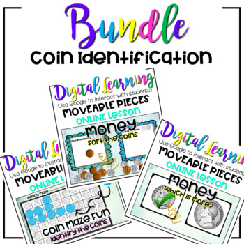 Preview of Money BUNDLE - Coin Identification - Digital Google ONLINE Distance Learning