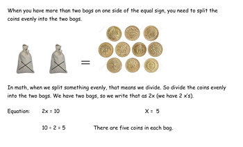 Preview of Money, Bags, and Equations Lesson 2 - Multiplying and Dividing