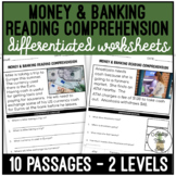 Money & Banking Simplified Reading Comprehension Worksheets