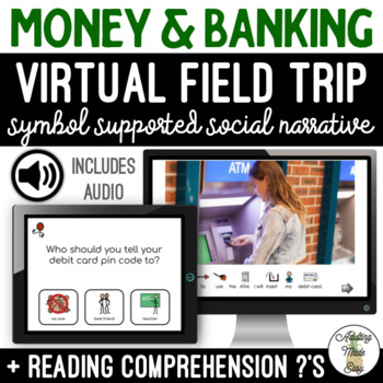 Preview of Money & Banking - Virtual Field Trip Social Narrative Google Slides SS