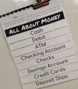 Preview of Money Basics Flip book